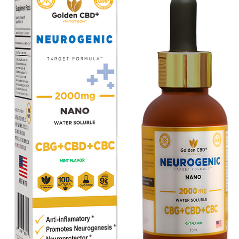 NEUROGENIC - Golden Nano CBD/CBG/CBC 2,000mg - TARGET FORMULA